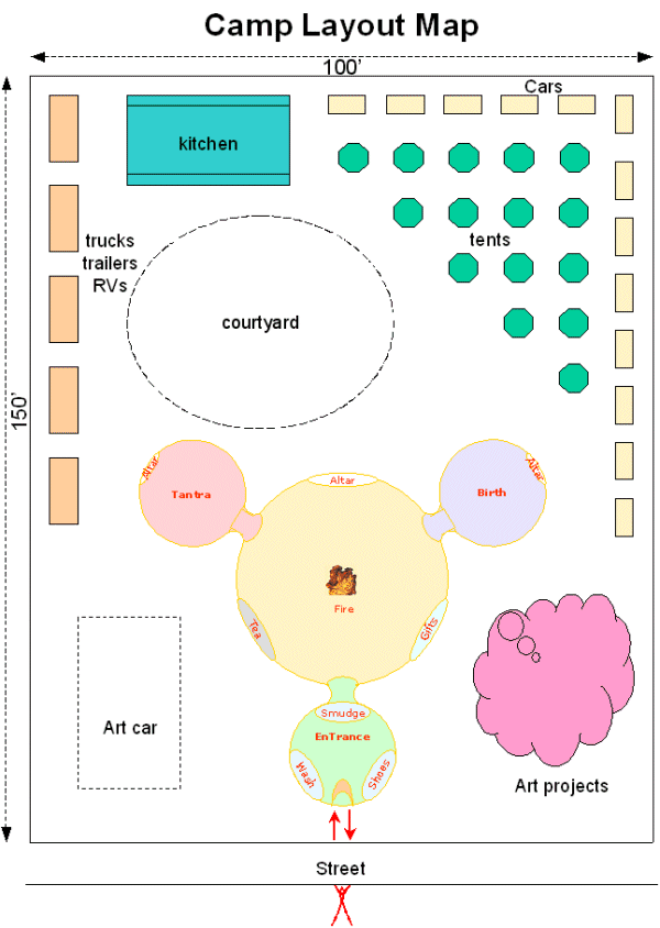 Passion Temple Camp Layout Map